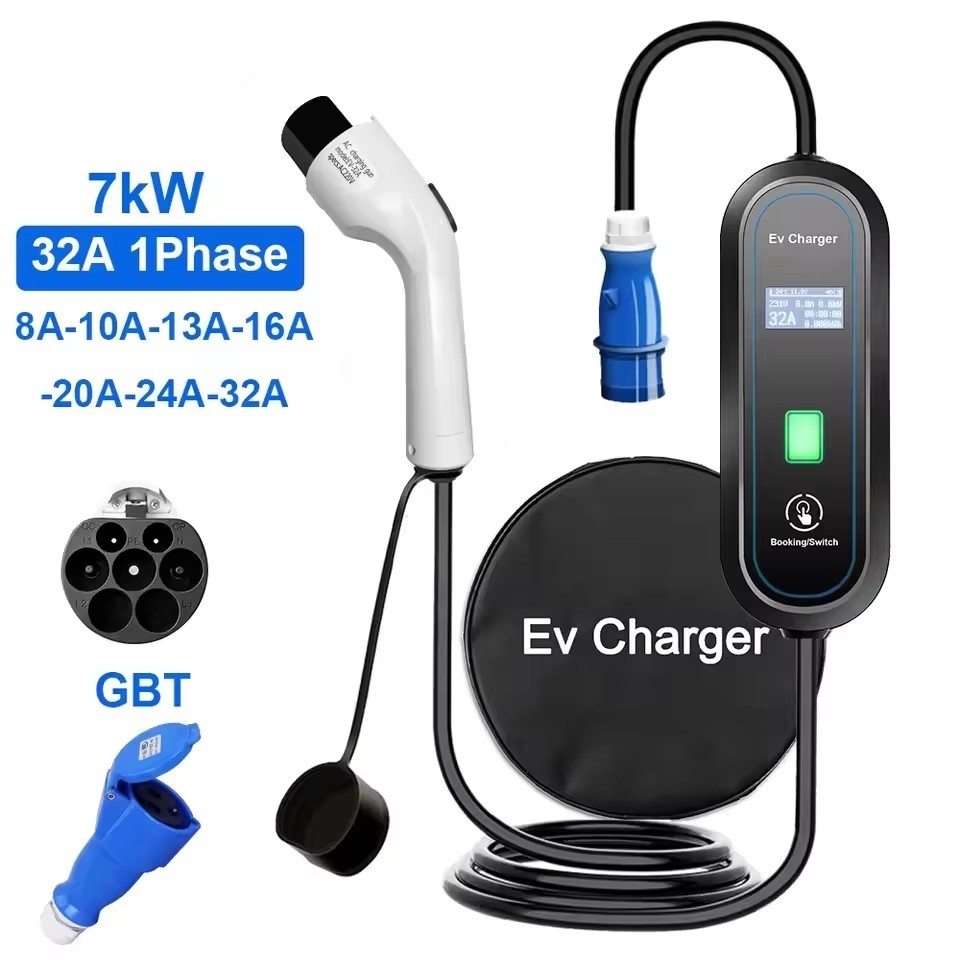 Portable Ev Charger 32A Type 2 Cee Plug - Draagbare GBT EV Charger Wallbox Type2
