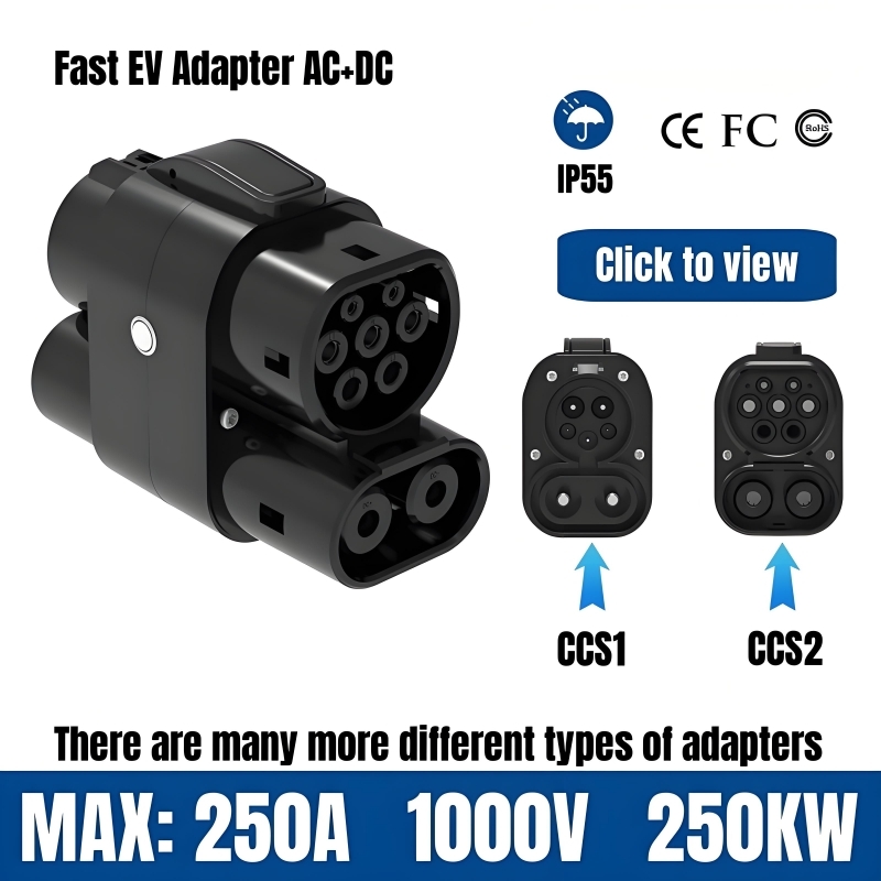 Ccs2 To Ccs1 Fast Charge Adapter 250Kw - EV-laadadapter 250A 250KW Meerdere modellen beschikbaar