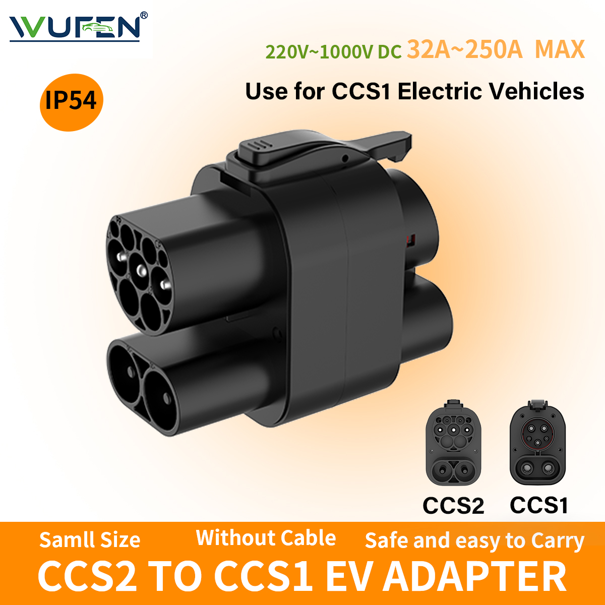 Ccs2 To Ccs1 Fast Charge Adapter 250Kw - WUFEN CCS2 Naar CCS1 EV Adapter