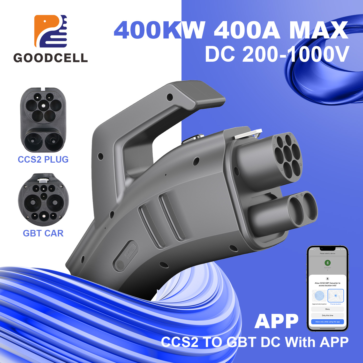 GOODCELL CCS2 naar GB/T EV-opl - Gb/T To Ccs2 200A Fast Charging Adapter recensie en prijs
