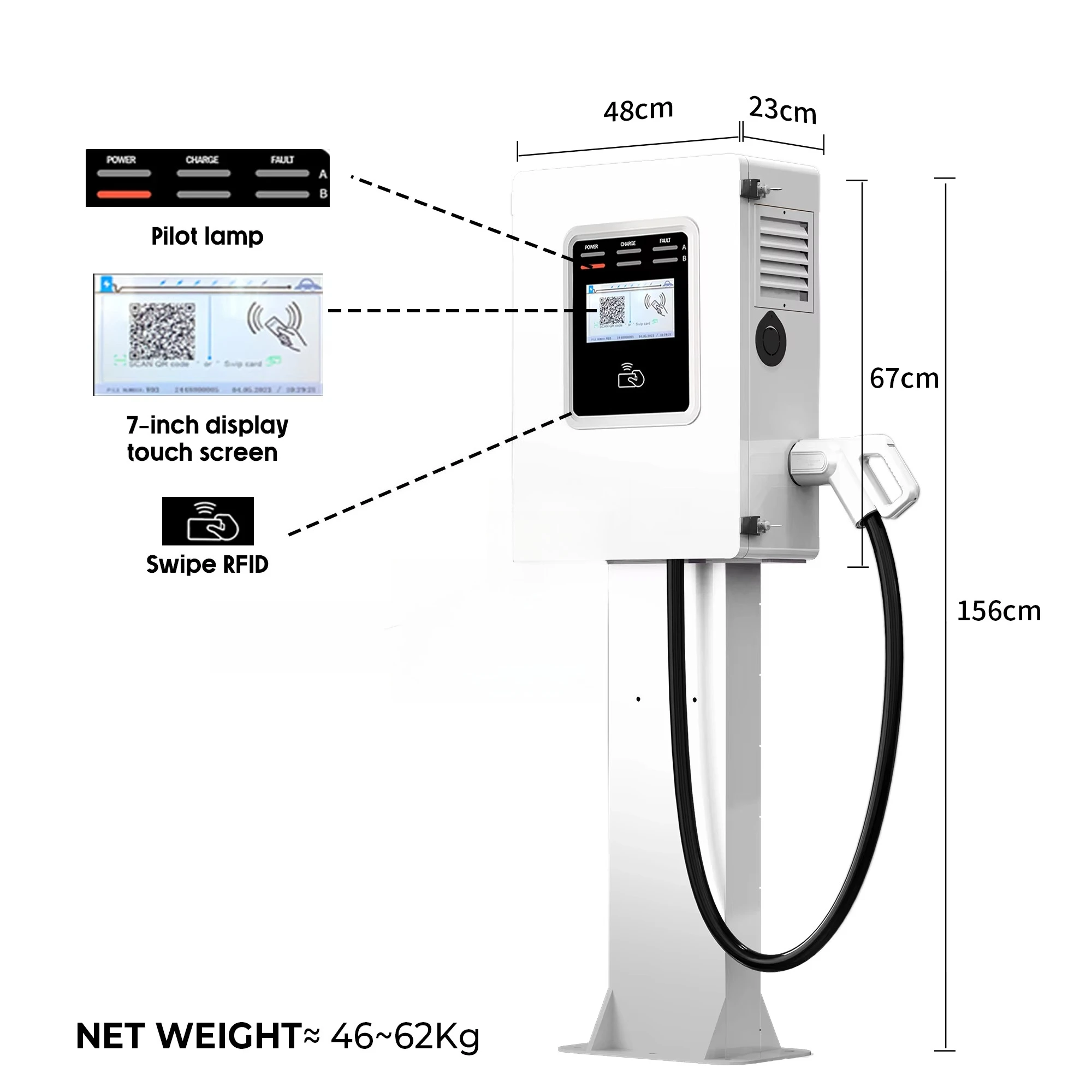 Ocpp 20kw 30kw 40kw CCS GBT Co - Dc Fast Charger 30Kw Wallbox Commercial recensie en prijs