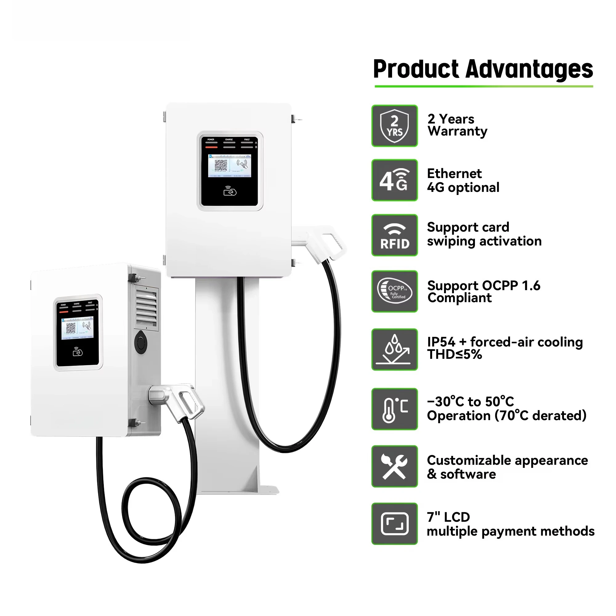 Ocpp 20kw 30kw 40kw CCS GBT Co - Dc Fast Charger 30Kw Wallbox Commercial recensie en prijs